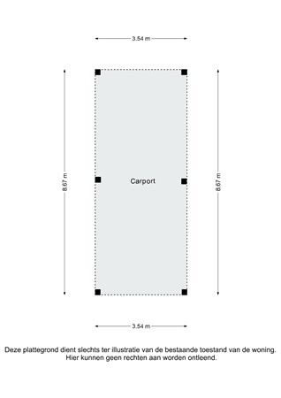 Plattegrond - Hilleshagerweg 4, 6281 AE Mechelen - Hilleshagerweg 4 Mechelen - Carport 2D.jpg